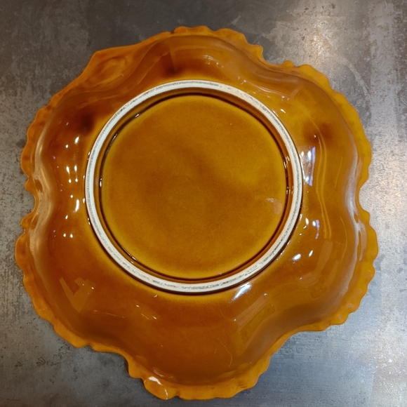 Large vintage Belgo pottery dish - Picture 3 of 6